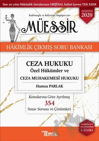 Müessir Ceza Hukuku Özel Hükümler ve Ceza Muhakemesi Hukuku – Hamza Parlak – Temsil Kitap kitap kapağı