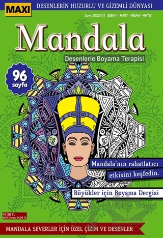 Maxi Mandala Desenlerle Boyama Terapisi 6 – Kolektif – Maxi Yayıncılık kitap kapağı