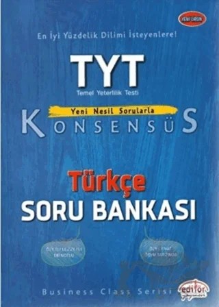 TYT Konsensüs Türkçe Soru Bankası – Kolektif – Editör Yayınevi kitap kapağı