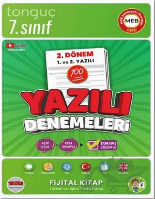 7. Sınıf Yazılı Denemeleri 2. Dönem 1 ve 2. Yazılı – Kolektif – Tonguç Akademi kitap kapağı