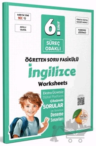 6. Sınıf İngilizce Worksheets Süreç Odaklı Öğreten Soru Fasikülü Çözümlü – Kolektif – Editör Yayınevi kitap kapağı