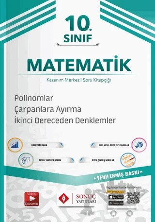10. Sınıf Polinomlar - Çarpanlara Ayırma - 2. Dereceden Denklemler – Kolektif – Sonuç Yayınları kitap kapağı