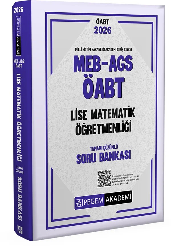 2026 MEB AGS ÖABT Lise Matematik Öğretmenliği Tamamı Çözümlü Soru Bankası – Değerli Okuyucularımız – Pegem Akademi Yayıncılık kitap kapağı