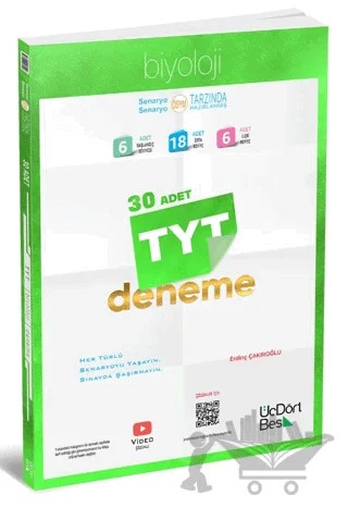 TYT Biyoloji 30 Deneme – Erdinç Çakıroğlu – Üç Dört Beş Yayınları kitap kapağı