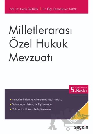 Milletlerarası Özel Hukuk Mevzuatı – Güven Yarar, Necla Öztürk – Seçkin Yayıncılık kitap kapağı