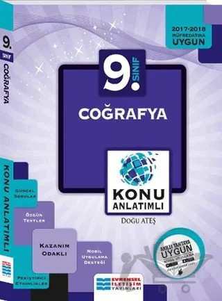 9. Sınıf Coğrafya Konu Anlatımlı – Doğu Ateş – Evrensel İletişim Yayınları kitap kapağı
