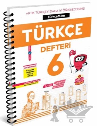 6. Sınıf Türkçemino Türkçe Defteri – Yılmaz Aydın – Arı Yayıncılık kitap kapağı