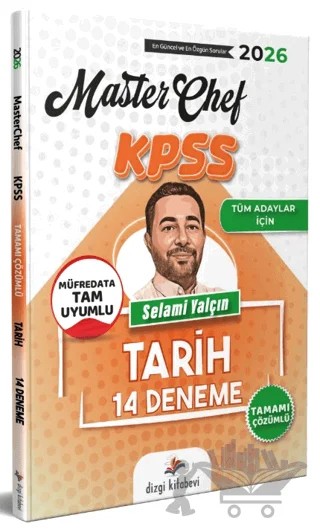 2026 Tüm Adaylar İçin MasterChef KPSS Tarih Tamamı Çözümlü 14 Deneme – Selami Yalçın – Dizgi Kitap kitap kapağı