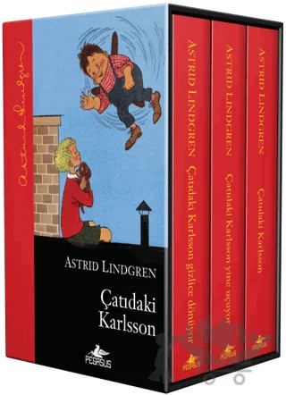 Çatıdaki Karlsson Serisi Kutulu Özel Set - (3 Kitap) – Astrid Lindgren – Pegasus Çocuk Yayınları kitap kapağı