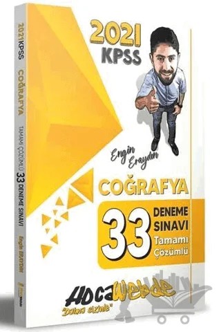 2021 KPSS Coğrafya Tamamı Çözümlü 33 Deneme – Engin Eraydın – HocaWebde Yayınları kitap kapağı
