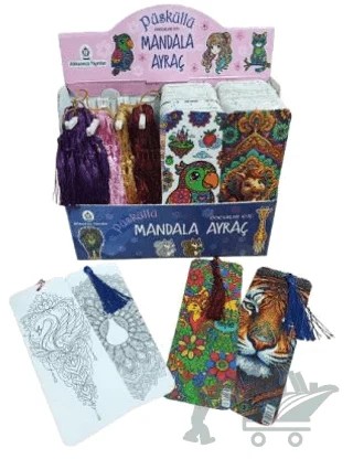 Püsküllü Mandala Ayraç Çocuklar İçin (400'lü Set) – Kolektif – Atlı Karınca Yayınları kitap kapağı