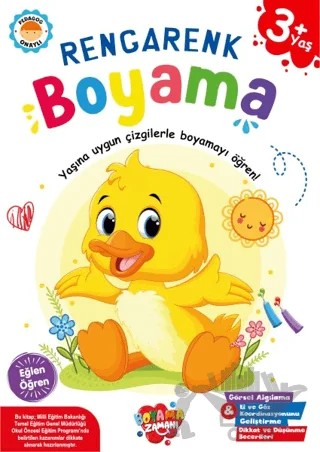 Rengarenk Boyama 3 Yaş – Kolektif – Boyama Zamanı kitap kapağı