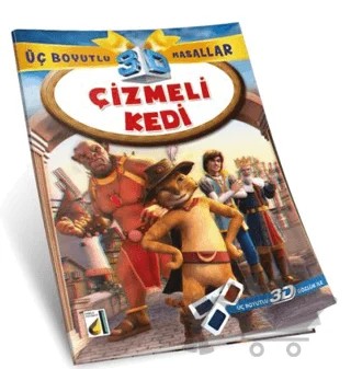 Çizmeli Kedi (3D Gözlük İle) – Kolektif – Damla Yayınevi kitap kapağı