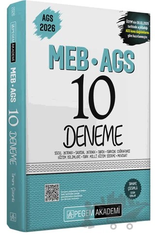 2026 MEB AGS Tamamı Çözümlü 10 Deneme – Kolektif – Pegem Akademi Yayıncılık kitap kapağı