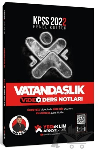 2022 KPSS Genel Kültür Atölye Serisi Vatandaşlık Video Ders Notları – Kolektif – Yediiklim Yayınları kitap kapağı