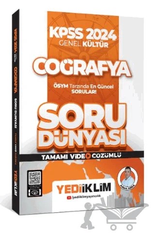 2024 KPSS Genel Kültür Coğrafya Tamamı Video Çözümlü Soru Dünyası – Adem Asra – Yediiklim Yayınları kitap kapağı