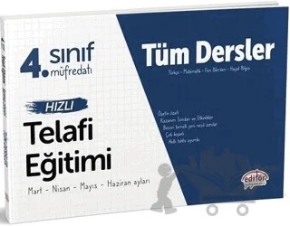 4. Sınıf Tüm Dersler Hızlı Telafi Eğitimi – Kolektif – Editör Yayınevi kitap kapağı