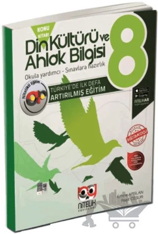 8. Sınıf Din Kültürü ve Ahlak Bilgisi Artırılmış Konu Kitabı – Emine Arslan, Raşit Cesur – Nitelik Yayınları - Bayilik kitap kapağı