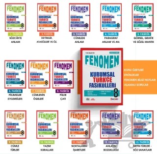 8. Sınıf Kurumsal Türkçe Fasikülleri (13 Fasikül) – Kolektif – Fenomen Yayınları kitap kapağı