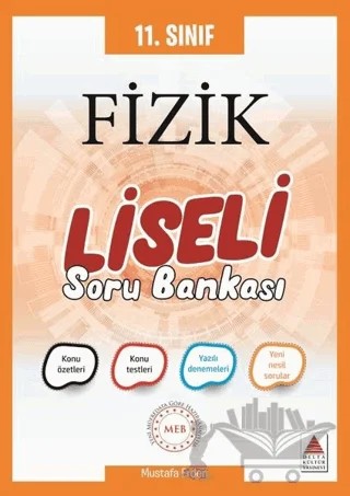 11. Sınıf Fizik Liseli Soru Bankası – Mustafa Erden – Delta Kültür Yayınevi kitap kapağı