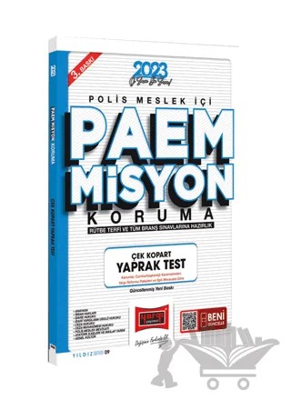 Yargı Yayınları 2023 Yıldız Serisi PAEM Misyon Koruma Rütbe Terfi ve Tüm Branş Sınavlarına Hazırlık Çek Kopart Yaprak Test – Kolektif – Yargı Yayınevi kitap kapağı