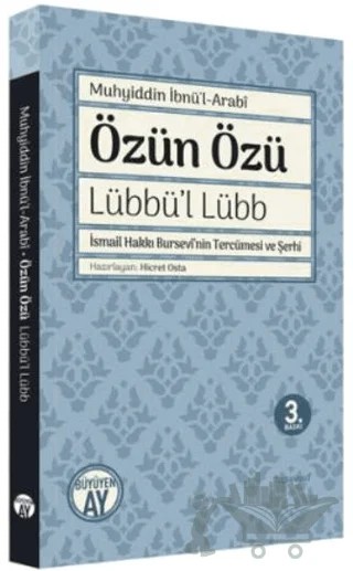Özün Özü – Muhyiddin İbnü’l-Arabi – Büyüyen Ay Yayınları kitap kapağı