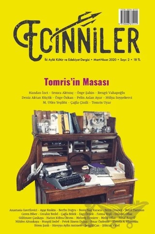 Ecinniler: İki Aylık Kültür ve Edebiyat Dergisi Sayı: 2 Tomris'in Masası Mart - Nisan 2020 – Sardes Yayınları kitap kapağı