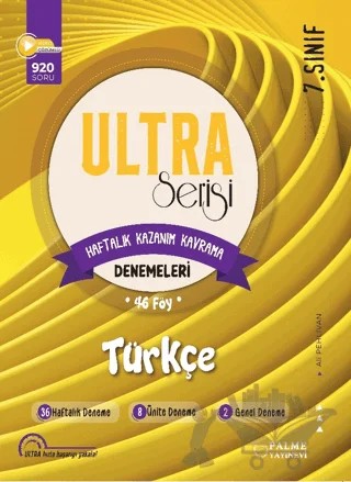 7. Sınıf Ultra Serisi Türkçe Denemeleri 46 Föy – Ali Pehlivan – Palme Yayınları kitap kapağı