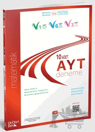 AYT 10’lu Matematik Deneme – Mehmet Kıvrak, Rıdvan Çelebi, Resul Emre Şit – Üç Dört Beş Yayınları kitap kapağı