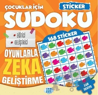 Çocuklar için Sudoku - Sticker Hediyeli Zor Seviye 3 – Kolektif – Dokuz Çocuk kitap kapağı