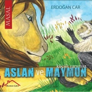 Aslan ve Maymun – Erdoğan Car – Kırmızı Çatı Yayınları kitap kapağı