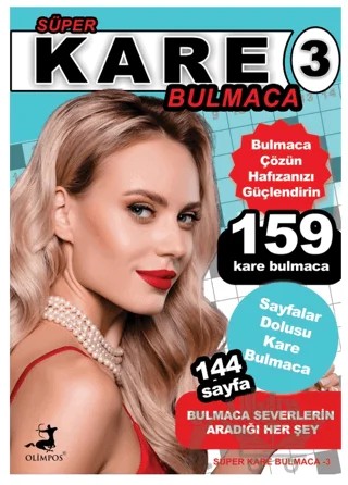 Süper Kare Bulmaca 3 – Bertan Kodamanoğlu – Olimpos Yayınları kitap kapağı