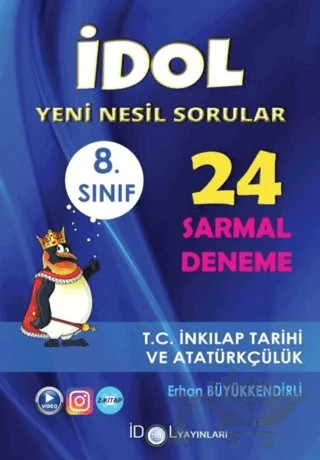 8. Sınıf T.C İnkılap Tarihi ve Atatürkçülük 24 Sarmal Deneme – Erhan Büyükkendirli – İdol Yayınları kitap kapağı