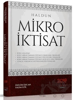 HALDUN Mikro İktisat Konu Anlatımlı – Özgür Özcan, Salim Göl – Savaş Yayınevi kitap kapağı