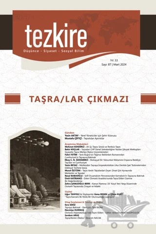 Tezkire 87. Sayı – Tezkire Dergisi kitap kapağı
