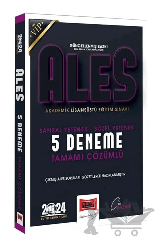 2024 ALES Vip Sayısal-Sözel Yetenek Tamamı Detaylı Çözümlü 5 Deneme Sınavı – Kolektif – Yargı Yayınevi kitap kapağı