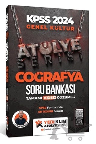 KPSS Atölye Serisi Tamamı Video Çözümlü Coğrafya Soru Bankası – Hakan Topcan – Yediiklim Yayınları kitap kapağı