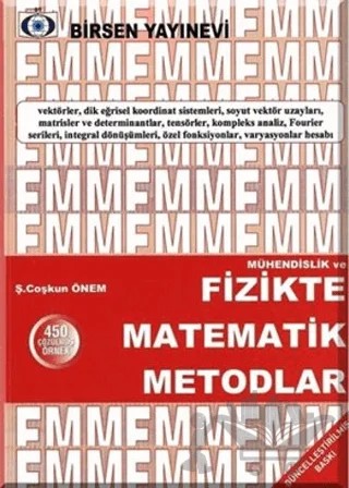 Fizikte Matematik Metodlar – Ş. Coşkun Önem – Birsen Yayınevi kitap kapağı