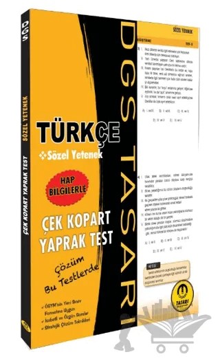 DGS Türkçe Yaprak Test – Kolektif – Tasarı Eğitim Yayınları kitap kapağı
