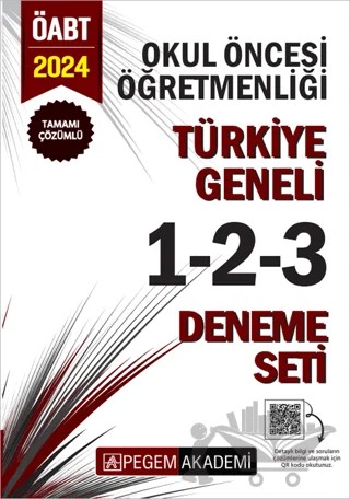 2024 KPSS ÖABT Okul Öncesi Öğretmenliği Tamamı Çözümlü Türkiye Geneli 1-2-3 (3'lü Deneme Seti) – Kolektif – Pegem Akademi Yayıncılık kitap kapağı