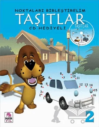 Noktaları Birleştirelim 2 - Taşıtlar Cd Hediyeli – Kolektif – Mor Fil Yayınları kitap kapağı