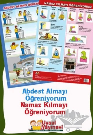 Namaz Kılmayı Öğreniyorum / Abdest Almayı Öğreniyorum Posteri – Kolektif – Uysal Yayınevi kitap kapağı