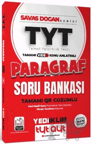 2025 TYT Savaş Doğan Serisi Tamamı Video Konu Anlatımlı ve QR Çözümlü Paragraf Soru Bankası – Savaş Doğan – Yediiklim Yayınları kitap kapağı