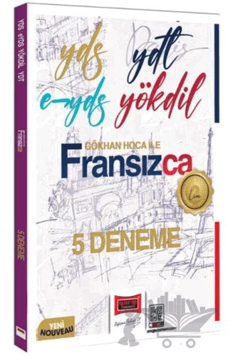 2025 YDS YDT E-YDS YÖKDİL Gökhan Hoca İle Fransızca 5 Deneme – Gökhan Yılmaz – Yargı Yayınevi kitap kapağı