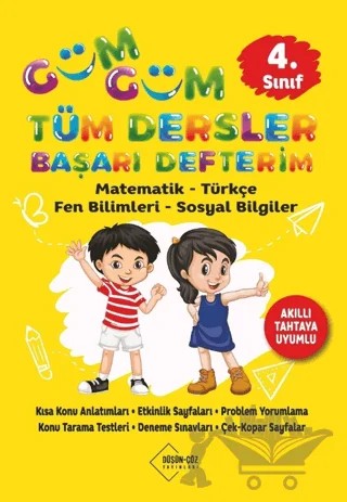 4. Sınıf Güm Güm Tüm Dersler Başarı Defterim – Kolektif – Düşün-Çöz Yayınları kitap kapağı