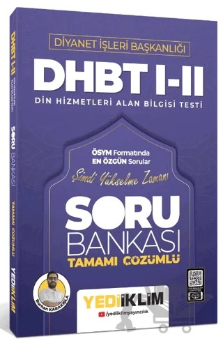 Diyanet İşleri Başkanlığı DHBT I-II Tamamı Çözümlü Soru Bankası – Burhan Karakışla – Yediiklim Yayınları kitap kapağı
