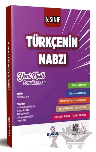 6. Sınıf Türkçenin Nabzı Soru Bankası – Aslıhan Karaaslan, Çağlar Kavak, Fatih Duman, Süleyman Kordak, Yusuf İtik – Kurul Yayıncılık kitap kapağı