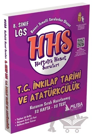 8. Sınıf T.C İnkılap tarihi Haftalık Hasat Soruları HHS – Kolektif – Muba Yayınları kitap kapağı