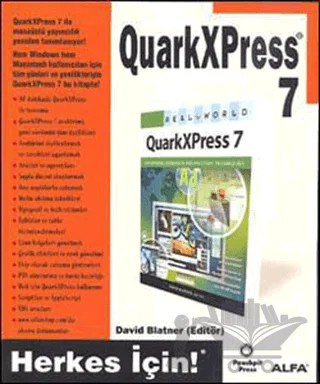 QuarkXPress 7 – David Blatner – Alfa Yayınları kitap kapağı