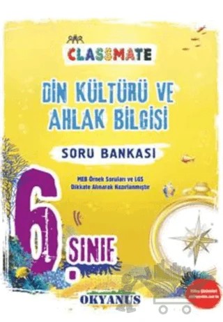 6. Sınıf Classmate Din Kültürü ve Ahlak Bilgisi Soru Bankası – Sonay Aydın – Okyanus Yayınları kitap kapağı